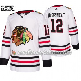 Adidas Maillot de Hockey Chicago Blackhawks Alex DeBrincat 12 Adidas 2019-20 Blanc Authentic - Enfant